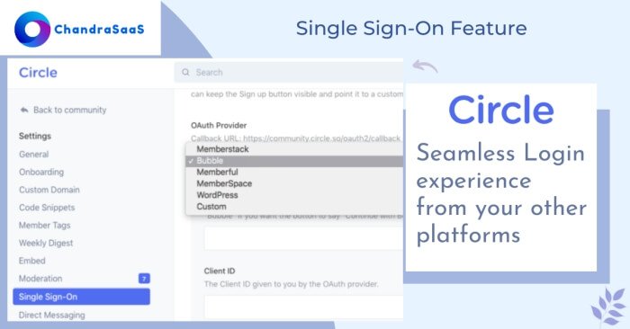 Circle.so Single Sign-On feature